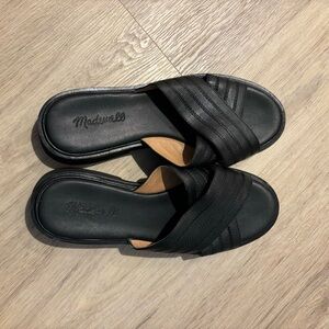 Madewell black size 9 chunky heel